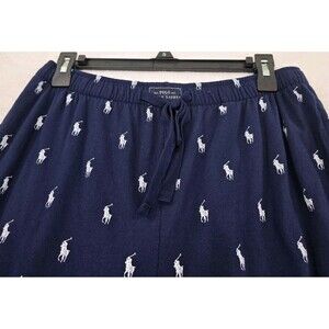 Polo Ralph Lauren Sleep Pants Mens Medium Pony Logo Lounge Pajama Blue